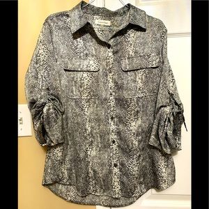 Calvin Klein snake print fancy blouse